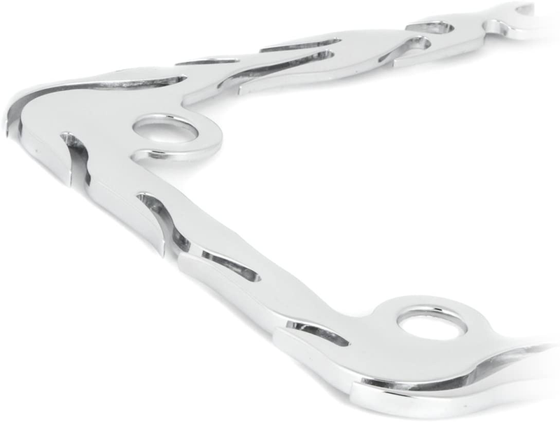 GG Grand General 60393 Chrome Flame Motorcycle License Plate Frame, 7-1/2"x4-1/16"  ‎Grand General   