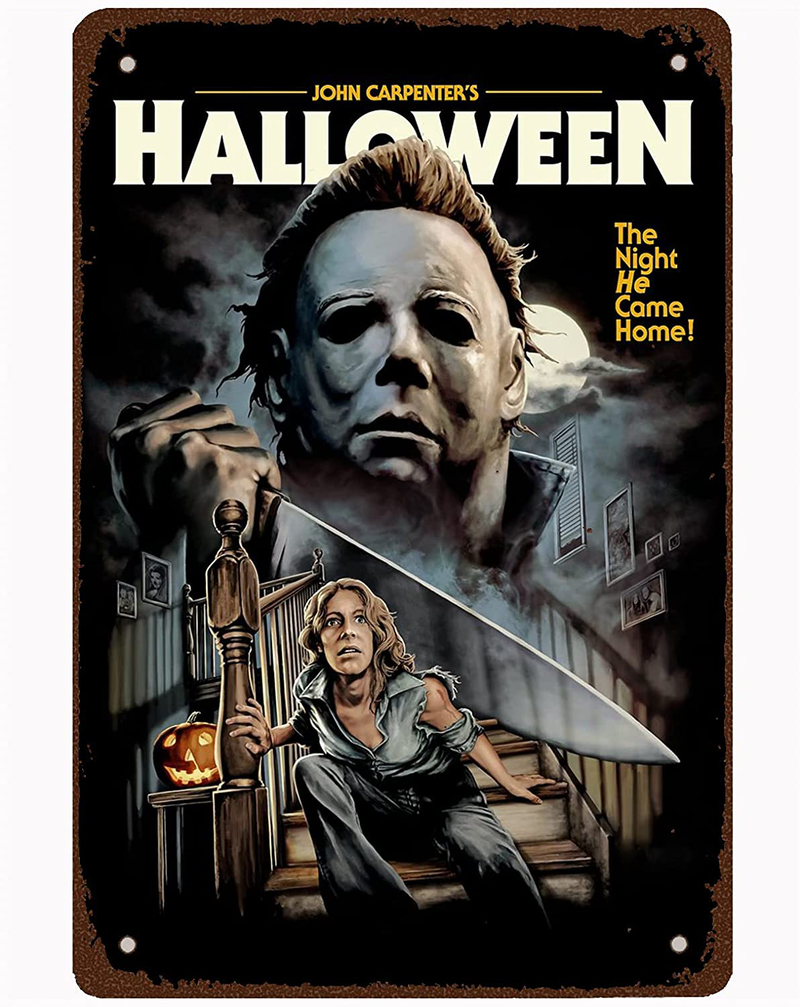 Metal Tin Sign Halloween 4 Vintage Movie Poster Design for Cafes Bar Pub Beer Club Wall Home Decor 12x8 Inch Arts & Entertainment > Party & Celebration > Party Supplies RUITUO Halloween4  