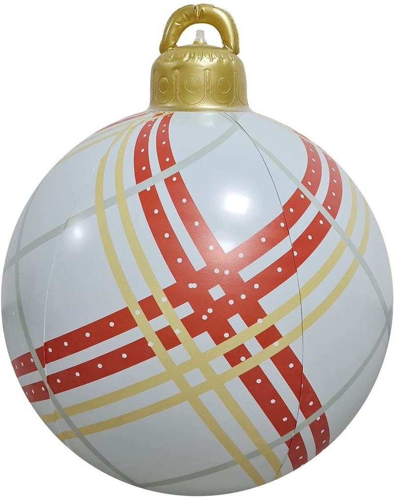 HUANKD Giant Christmas PVC Inflatable Decorated Ball,Christmas Inflatable Outdoor Decorations Holiday inflatables Balls Decoration with Pump (E, XL) Home & Garden > Decor > Seasonal & Holiday Decorations& Garden > Decor > Seasonal & Holiday Decorations HUANKD D X-Large 