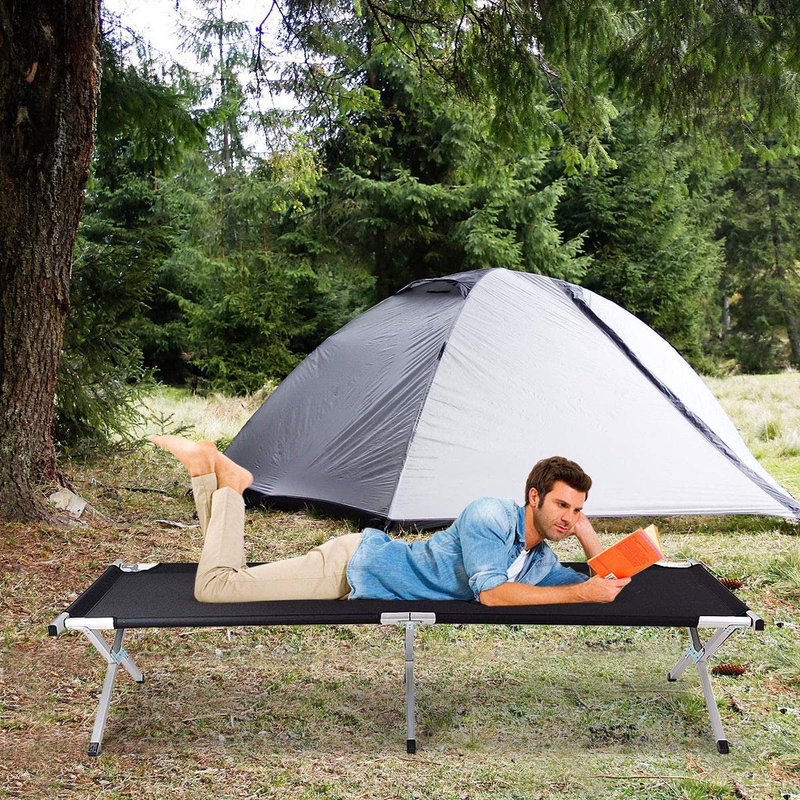 Goplus Foldable Camping Bed Outdoor Portable Military Cot for Travel, Base Camp, Hiking, Mountaineering Sporting Goods > Outdoor Recreation > Camping & Hiking > Camp Furniture Goplus   