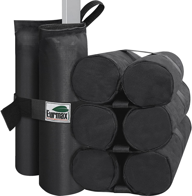 Eurmax Weight Bags for Pop up Canopy Instant Shelter, Sand Bags, Leg Weights for Pop up Canopy Weighted Feet Bag Sand Bag,Filler is not Included (Black) Home & Garden > Lawn & Garden > Outdoor Living > Outdoor Structures > Canopies & Gazebos Eurmax Default Title  