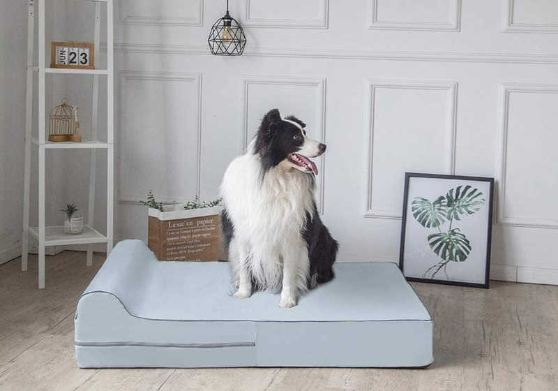 Jumbo XL Orthopedic 7-Inch Thick High Grade Memory Foam Dog Bed with Pillow and Easy to Wash Removable Cover with Anti-Slip Bottom - Free Waterproof Liner Included Animals & Pet Supplies > Pet Supplies > Dog Supplies > Dog Beds KOPEKS   