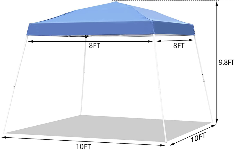 DOIT 10 X 10 FT Pop Up Canopy Tent, Portable Instant Shelter for Patio Lawn and Garden, Outdoor Slant Leg Easy Up Gazebo with Carrying Bag Home & Garden > Lawn & Garden > Outdoor Living > Outdoor Structures > Canopies & Gazebos DOIT   