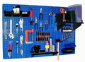 Pegboard Organizer Wall Control 4 ft. Metal Pegboard Standard Tool Storage Kit with Galvanized Toolboard and Black Accessories Hardware > Hardware Accessories > Tool Storage & Organization Wall Control Blue Storage 
