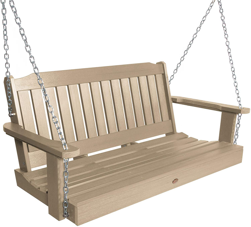 Highwood AD-PORL2-WHE Lehigh Porch Swing, 4 Feet, White Home & Garden > Lawn & Garden > Outdoor Living > Porch Swings highwood Tuscan Taupe 4 feet 