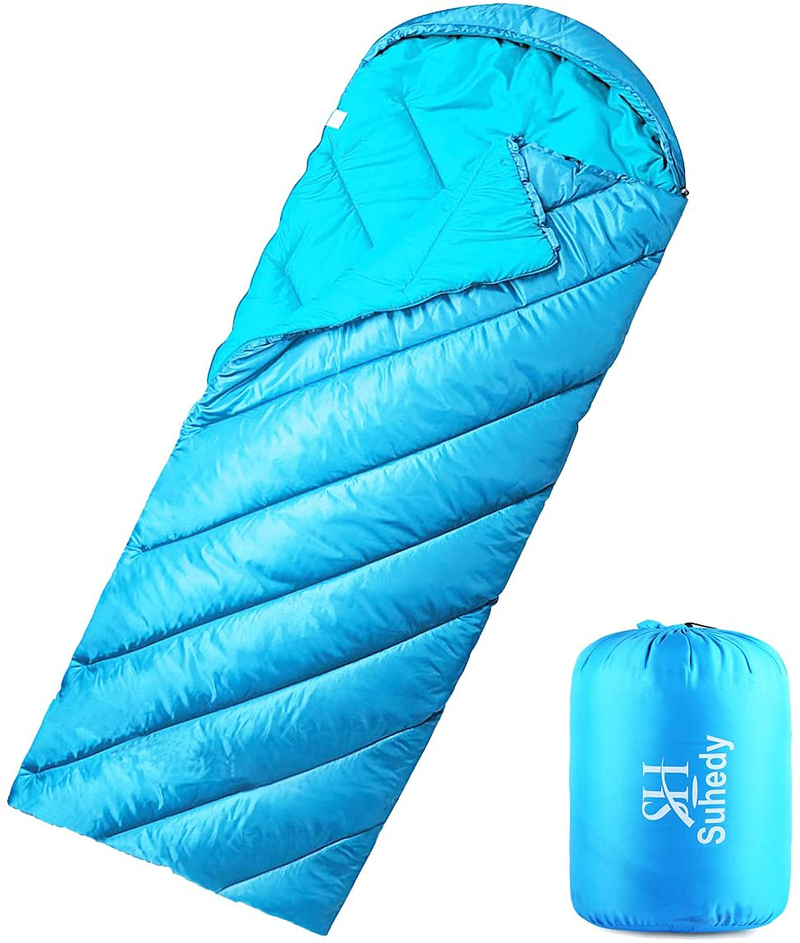 Suhedy Sleeping Bag Suitable for Adults and Teenagers in All Seasons, Sleeping Bag with Pillow，Ideal for Camping and Hiking, Extreme Lightweight Backpack Sleeping Bag, Warm,Waterproof Sporting Goods > Outdoor Recreation > Camping & Hiking > Sleeping Bags Suhedy Blue  