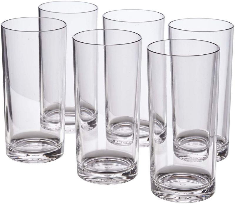 Classic 8-piece Premium Quality Plastic Tumblers | 4 each: 12-ounce and 16-ounce Clear Home & Garden > Kitchen & Dining > Tableware > Drinkware US Acrylic 16-ounce  
