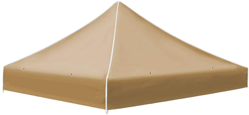 Ez pop Up Instant Canopy 10'X10' Replacement Top Gazebo EZ Canopy Cover Only Patio Pavilion Sunshade Polyester-Beige Home & Garden > Lawn & Garden > Outdoor Living > Outdoor Structures > Canopies & Gazebos BenefitUSA TAN  