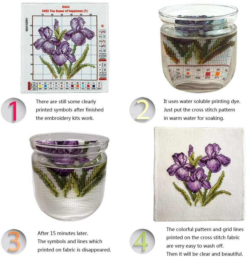 Printed Cross Stitch Kits 11CT 27X27 inch 100% Cotton Holiday Gift DIY Embroidery Starter Kits Easy Patterns Embroidery for Girls Crafts DMC Stamped Cross-Stitch Supplies Needlework Honliday Wreath Arts & Entertainment > Hobbies & Creative Arts > Arts & Crafts > Art & Crafting Tools > Craft Measuring & Marking Tools > Stitch Markers & Counters ITSTITCH   