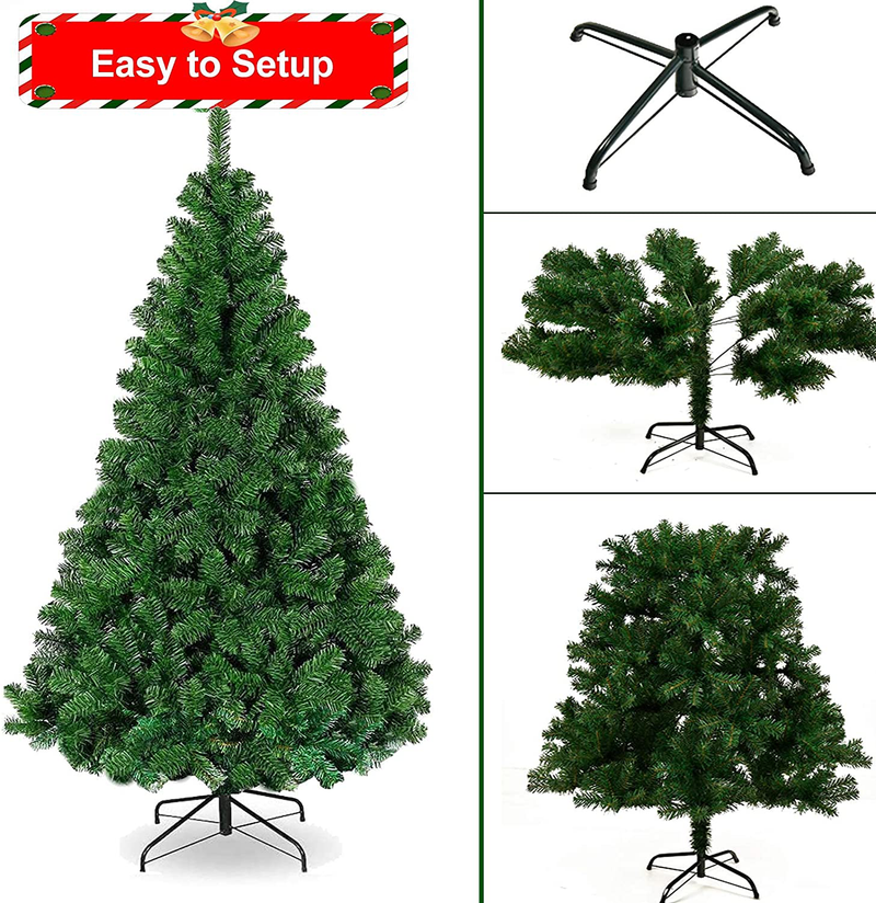 Lovinouse 6FT Artificial Christmas Tree, 1000 Tips, Easy to Assemble, Metal Stand, Xmas Tree for Holiday (6FT 1000 Tips) (6FT 1000 Tips) Home & Garden > Decor > Seasonal & Holiday Decorations > Christmas Tree Stands Lovinouse   