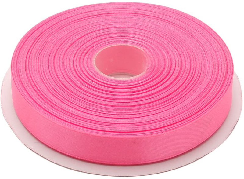 Topenca Supplies 3/8 Inches x 50 Yards Double Face Solid Satin Ribbon Roll, White Arts & Entertainment > Hobbies & Creative Arts > Arts & Crafts > Art & Crafting Materials > Embellishments & Trims > Ribbons & Trim Topenca Supplies Pink 5/8" x 50 yards 