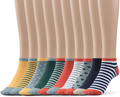 Silky Toes Womens Colorful Low Cut Socks Casual No Show Socks, 10 Pairs per pack Home & Garden > Decor > Seasonal & Holiday Decorations& Garden > Decor > Seasonal & Holiday Decorations KOL DEALS Design Orange-blue (10 Pairs Per Pack) 9-11 
