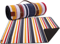 Picnic Blanket Waterproof Foldable Extra Large - Multi Color Sandproof Outdoor Compact Travel Blanket - Lightweight Park Blanket by Foglia TIM Home & Garden > Lawn & Garden > Outdoor Living > Outdoor Blankets > Picnic Blankets Foglia TIM Multicolored Striped  