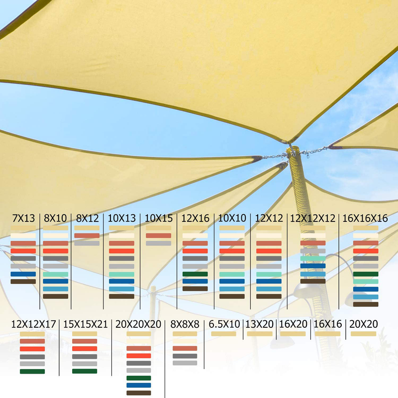 Shade&Beyond 10'x10' Sun Shade Sail Canopy UV Block for Patio Deck Yard and Outdoor Activities Home & Garden > Lawn & Garden > Outdoor Living > Outdoor Umbrella & Sunshade Accessories Shade&Beyond   