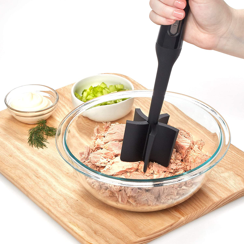 Farberware Professional Heat Resistant Nylon Meat/Potato Masher - Safe for Non-Stick Cookware, Pack of 1, Black