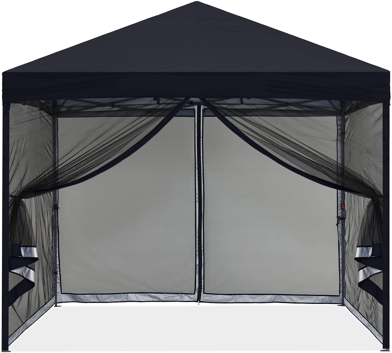 MASTERCANOPY Pop-Up Easy Setup Gazebo with Mosquito Netting Screen Instant Outdoor Shelter (8x8, Black) Home & Garden > Lawn & Garden > Outdoor Living > Outdoor Structures > Canopies & Gazebos MASTERCANOPY   