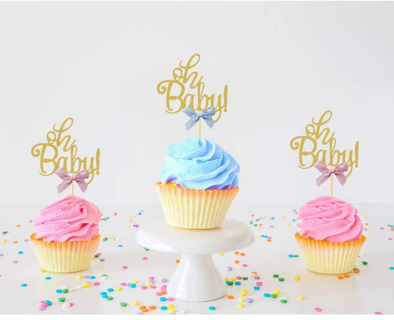 Oh Baby Cupcake Toppers Picks for Baby Shower Gender Reveal Party Decorations - Set of 24 Home & Garden > Decor > Seasonal & Holiday Decorations& Garden > Decor > Seasonal & Holiday Decorations BCHOCKS   