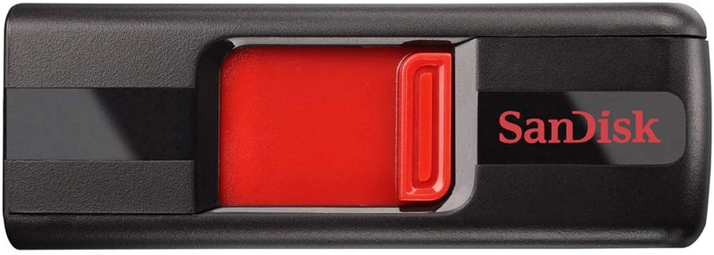 SanDisk 128GB Cruzer USB 2.0 Flash Drive - SDCZ36-128G-B35, Black/Red