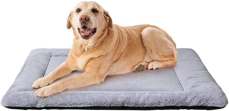 Super Soft Pets GO Fur Dog Crate Bed Super Plush for Dog Bed Mat Machine Wash & Dryer Friendly Dog Cushion for Kennel Pad