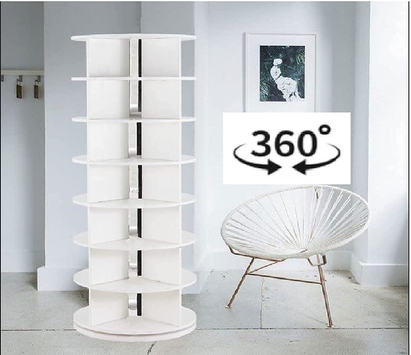 Shoe Rack Rotating 360 .Lazy Susan .Revolving Shoe Stand Shoe Rack Storage Organizer.7-Tier Holds over 35 Pairs of Shoes.Weinstein Storage Furniture > Cabinets & Storage > Armoires & Wardrobes weinstein storage   