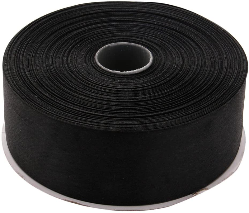 Topenca Supplies 3/8 Inches x 50 Yards Double Face Solid Satin Ribbon Roll, White Arts & Entertainment > Hobbies & Creative Arts > Arts & Crafts > Art & Crafting Materials > Embellishments & Trims > Ribbons & Trim Topenca Supplies Black 1-1/2" x 50 yards 
