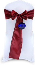 mds Pack of 25 Satin Chair Sashes Bow sash for Wedding and Events Supplies Party Decoration Chair Cover sash -Gold Arts & Entertainment > Party & Celebration > Party Supplies mds Maroon 25 