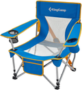 Kingcamp Folding Camping Chairs Portable Beach Chair Light Weight Camp Chairs with Cup Holder & Front Pocket for Outdoor (Red/Grey)
