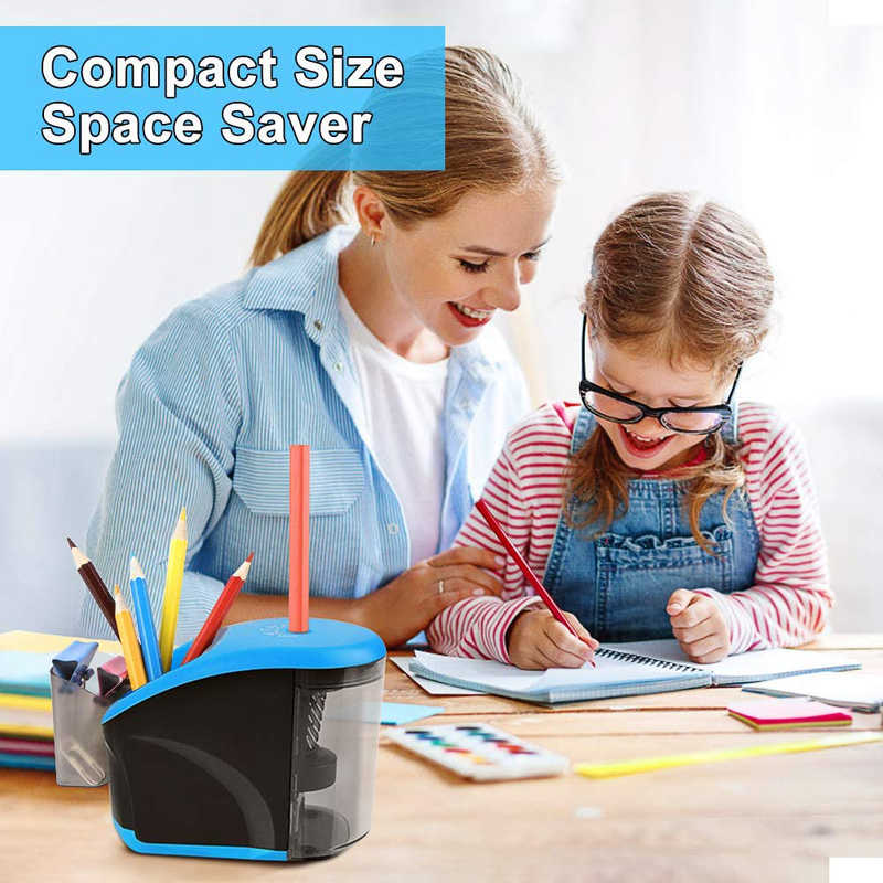 Electric Pencil Sharpener,with UL Listed AC Adapter,Heavy Duty Blade for No.2/Colored Pencils,Pencil Sharpener with Pencil Holder Design,Essential School Supply for Classroom Office Home Office Supplies > General Office Supplies omitium   