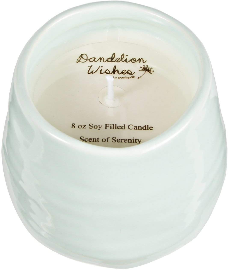Pavilion Gift Company Plain Dandelion Weed Some See a Wish Green Ceramic Soy Serenity Scented Candle Home & Garden > Decor > Home Fragrances > Candles Pavilion Gift Company   