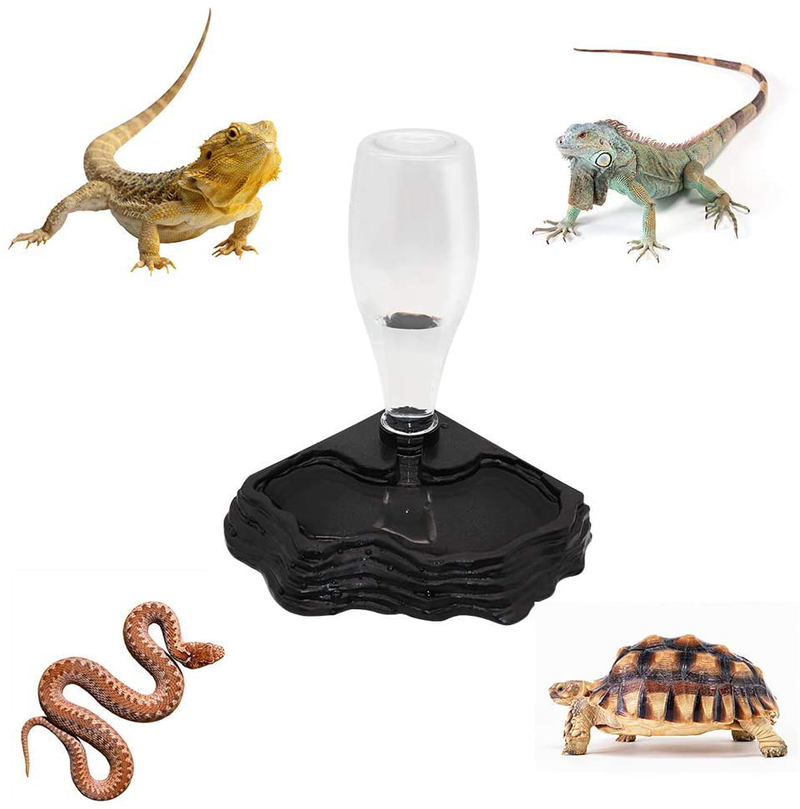 SLSON Reptile Water Feeder Automatic Water Dispenser Waterer 13.5Oz Feeding Accessories for Turtle Bearded Dragons Lizards Geckos for Terrarium Tank Animals & Pet Supplies > Pet Supplies > Reptile & Amphibian Supplies > Reptile & Amphibian Habitats SLSON   