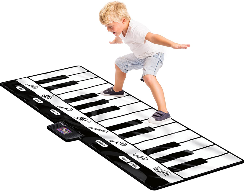 Click N' Play Gigantic Keyboard Play Mat, 24 Keys Piano Mat, 8 Selectable Musical Instruments + Play -Record -Playback -Demo-mode  Click N' Play Default Title  