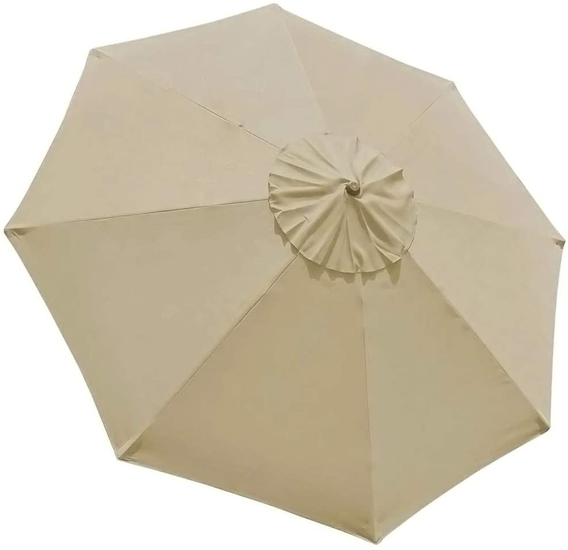 EliteShade 9ft Patio Umbrella Market Table Outdoor Deck Umbrella Replacement Canopy Cover (Canopy Only)(Beige) Home & Garden > Lawn & Garden > Outdoor Living > Outdoor Umbrella & Sunshade Accessories EliteShade Beige  