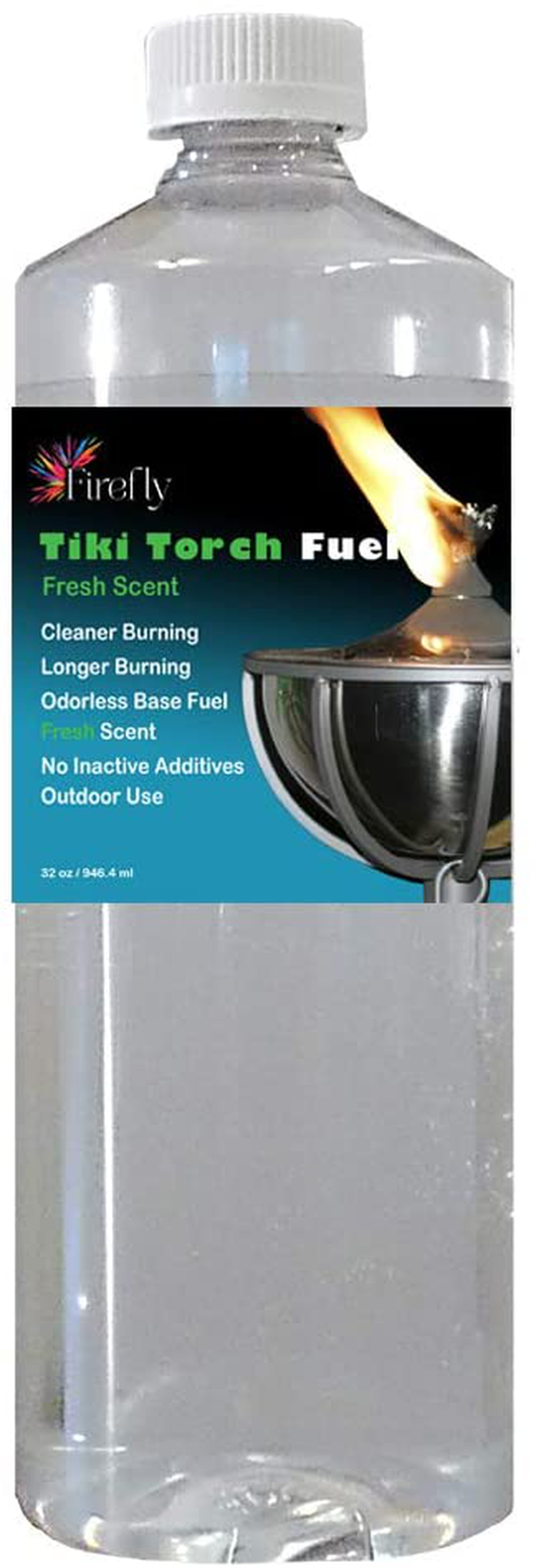 Firefly Bulk Fresh Eucalyptus Scent Tiki Torch Fuel - Significantly Longer Burn - Odorless - Less Smoke - Gold Standard - 5 Gallons