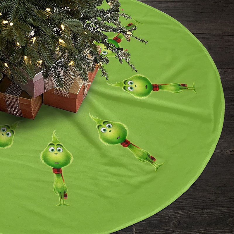 How The Grinch Stole Christmas Xmas Tree Skirt Christmas Decorations, Christmas Tree Skirt for Holiday Tree Ornaments Christmas Party Home Decorations （36Inch） Home & Garden > Decor > Seasonal & Holiday Decorations > Christmas Tree Skirts Pefanl   