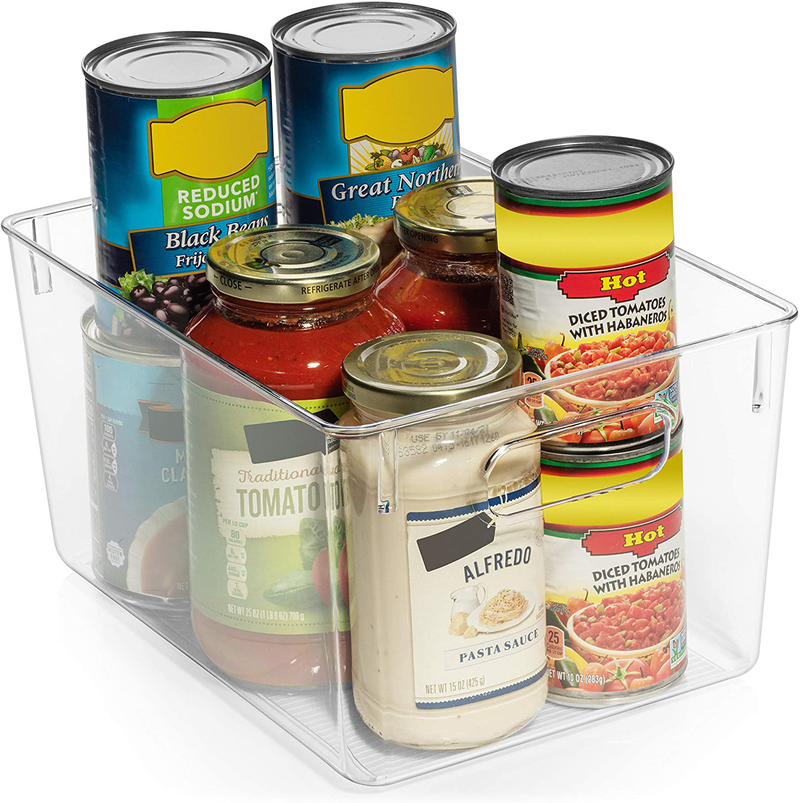Clearspace Plastic Storage Bins – Perfect Kitchen Organization or Pantry Storage – Fridge Organizer, Pantry Organization and Storage Bins, Cabinet Organizers