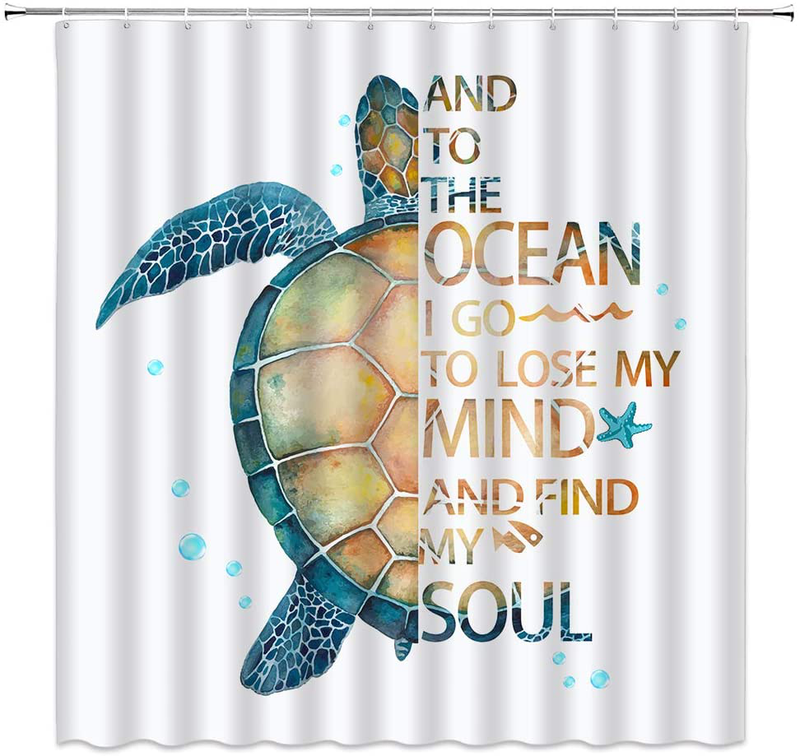 Nautical Biological Theme Shower Curtain Blue Ocean Sea Turtles Octopus Seahorse Beach Coral Reef Vintage Nautical Map Christmas New Year Decoration Bathroom Curtain with Hooks , Teal,70 X 70 Inch Home & Garden > Decor > Seasonal & Holiday Decorations& Garden > Decor > Seasonal & Holiday Decorations QYVLHD Blue Orange White 70 X 70 Inch 