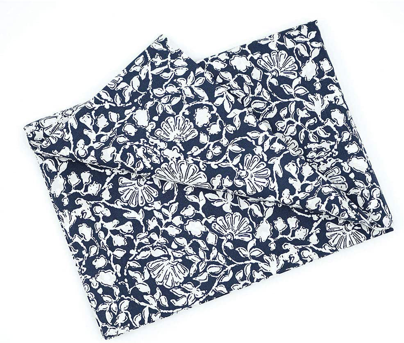 MasterFAB Cotton Fabric by The Yard for Sewing DIY Crafting Fashion Design Printed Floral Washable Cloth Bundles Voile;Full Width cuttable39 x 55inches (100x140cm) (Gray-Blue Spring Flowers)
