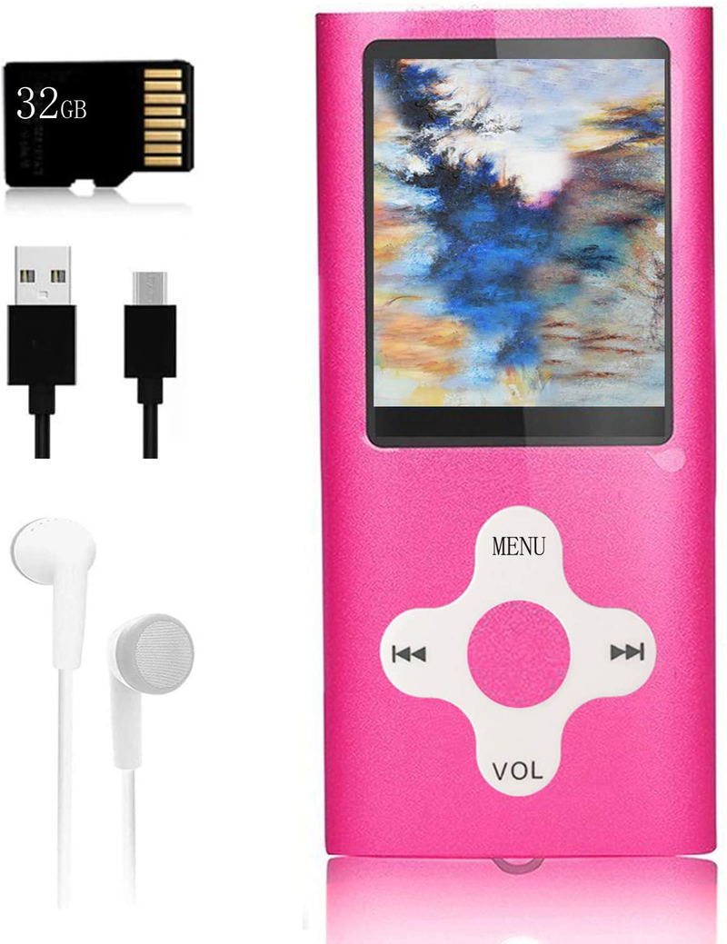 Mp3 Player,Music Player with a 32 GB Memory Card Portable Digital Music Player/Video/Voice Record/FM Radio/E-Book Reader/Photo Viewer/1.8 LCD