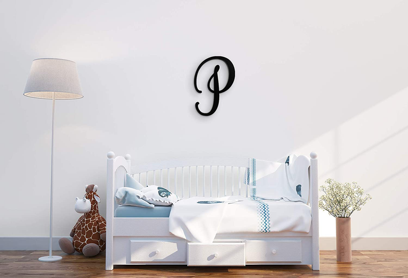 Giant Wall Decor Letters Uppercase K | 24" Wood Paintable Script Capital Letters for Nursery, Home Décor, Wedding Guest Book and More by ROOM STARTERS (K 24" Black 3/4" Thick) Home & Garden > Decor > Seasonal & Holiday Decorations ROOM STARTERS Black 3/4" Thick P 24" Capital 