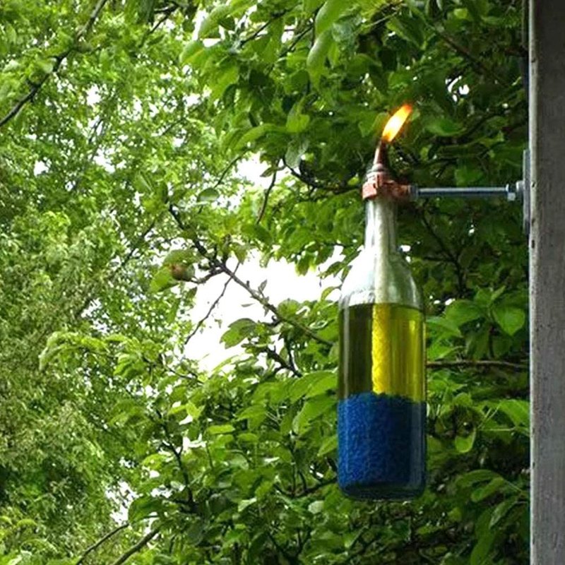 Madezz Qiilu 12pcs Replacement Fiberglass Tiki Wick for Wine Bottle Tiki Torches Patio Lighting Garden Light