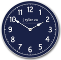 Navy Blue Large Wall Clock | Ultra Quiet Quartz Mechanism | Hand Made in USA | Beautiful Crisp Lasting Color | Comes in 8 Sizes Home & Garden > Decor > Clocks > Wall Clocks The Big Clock Store 3. New Traditional Navy 15-Inch 