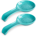 DOWAN Ceramic Spoon Rest for Kitchen, 2 Pieces of Porcelain Stovetop Spoon Holder for Countertop, Turquoise Owl Ladle Rest 9.5 Inches, Dishwasher Safe Farmhouse Kitchen Decor and Accessories Home & Garden > Decor > Seasonal & Holiday Decorations DOWAN Turquoise  