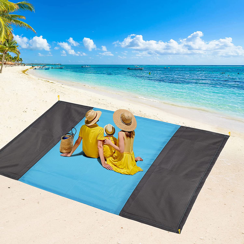 FAHZON Beach Blanket,Sandproof Waterproof Picnic Blanket,Sand Free Extra Large Oversized 9 ft X 7 ft Beach Mat，Portable Soft Lightweight Blanket for Travel Camping、Hiking Outdoor Home & Garden > Lawn & Garden > Outdoor Living > Outdoor Blankets > Picnic Blankets FAHZON Default Title  