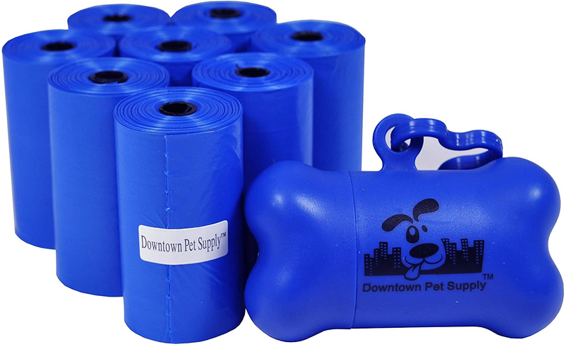 Downtown Pet Supply Dog Pet Waste Poop Bags with Leash Clip and Bag Dispenser - 180, 220, 500, 700, 880, 960, 2200 Bags Animals & Pet Supplies > Pet Supplies > Dog Supplies Downtown Pet Supply Blue 180 Bags 