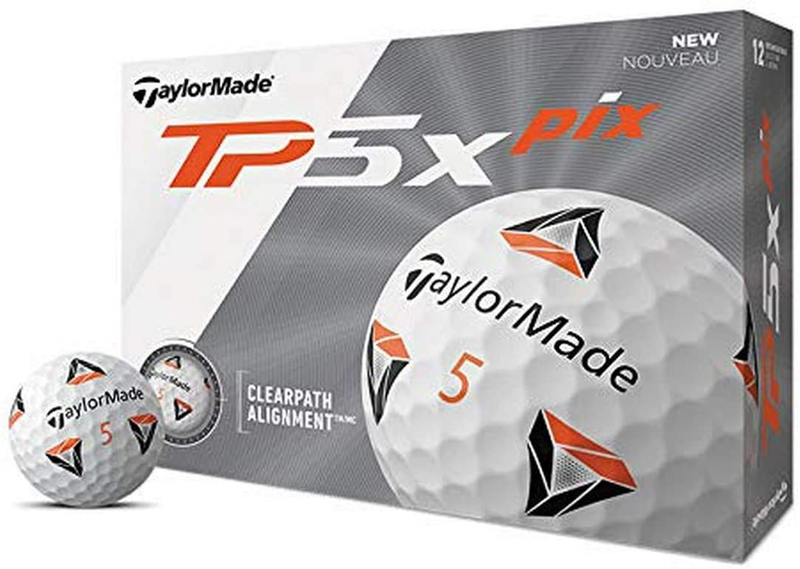 TaylorMade TP5 & TP5x Golf Balls (White, Yellow, Pix)  TaylorMade White Pix 2020 TP5x 