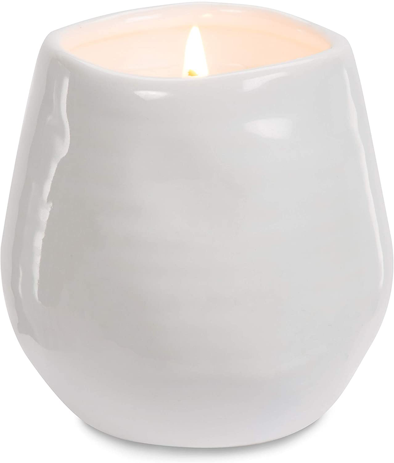 Pavilion Gift Company Make A Wish Happy 30th Birthday - 8 oz Soy Wax Candle with Lead Free Wick in A White Ceramic Vessel 8 oz-100 Scent: Serenity, 3.5 Inch Tall Home & Garden > Decor > Home Fragrances > Candles Pavilion Gift Company   