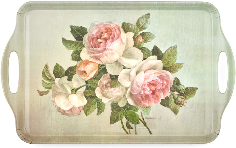 Pimpernel Antique Roses Collection Large Handled Tray - 18.9" x 11.6" Home & Garden > Decor > Decorative Trays Pimpernel Default Title  