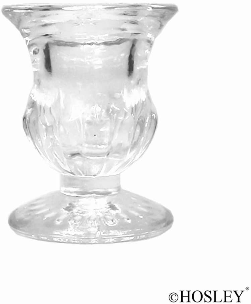 Hosley Set of 12 Glass Taper Candle Holders 2.5 Inches High Ideal Gift for Weddings Party Favor Reiki Meditation O3 Home & Garden > Decor > Home Fragrance Accessories > Candle Holders Hosley   