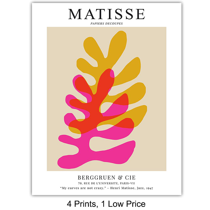 Matisse Poster, 8x10 - Matisse Wall Art - Minimalist Wall Art - Matisse Print - Line Art Decor - Abstract Art - Aesthetic Pictures - Mid Century Modern Wall Art - Minimal Wall Art - Henri Matisse Home & Garden > Decor > Artwork > Posters, Prints, & Visual Artwork Yellowbird Art & Design   