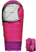 REDCAMP Kids Mummy Sleeping Bag for Camping, 3 Season Cold Weather Sleeping Bag Fit Boys,Girls & Teens, Blue/Rose Red Sporting Goods > Outdoor Recreation > Camping & Hiking > Sleeping Bags REDCAMP Pink with 2.4lbs Filling  